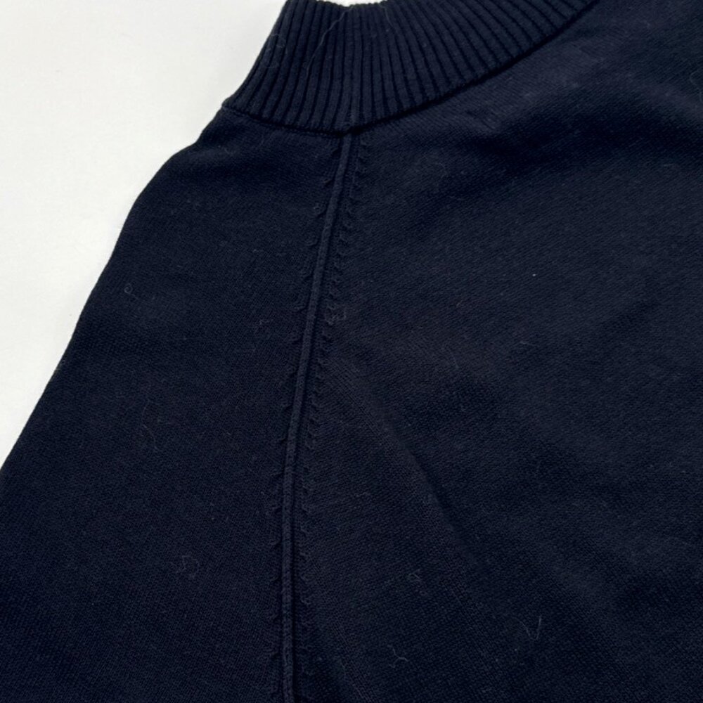 Kim Rogers Sweater Womens Large Black Mock Neck Relaxed Fit Knit Cotton Winter - Picture 6 of 11